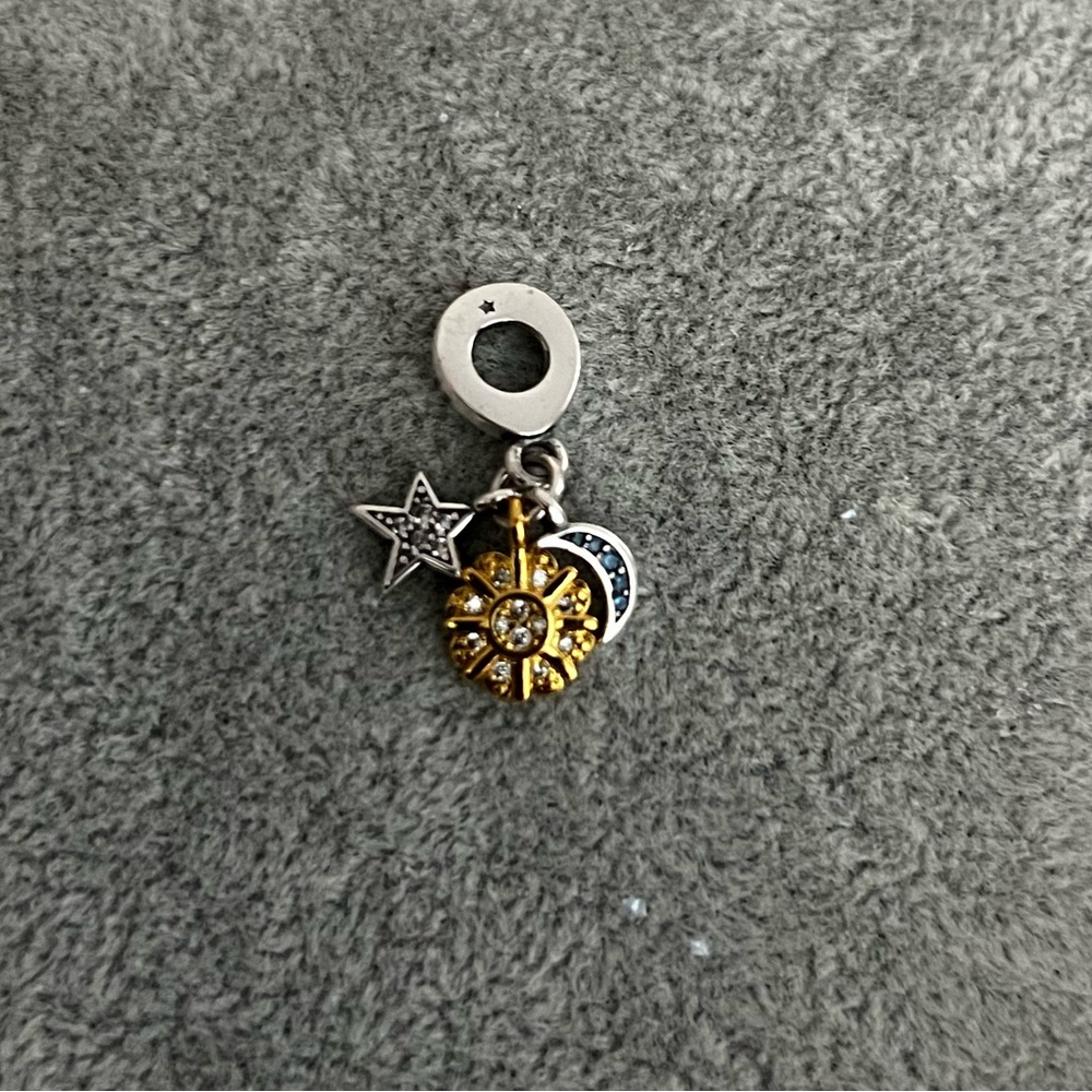 PANDORA Two-tone Celestial Triple Dangle Charm